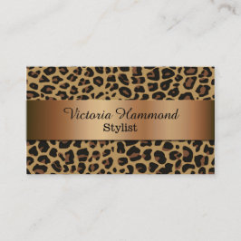 Chic Jaguar Pattern Business Card Visitenkarte