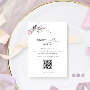 Chic Joyful Pastel Floral UAWG Online, QR Code Begleitkarte