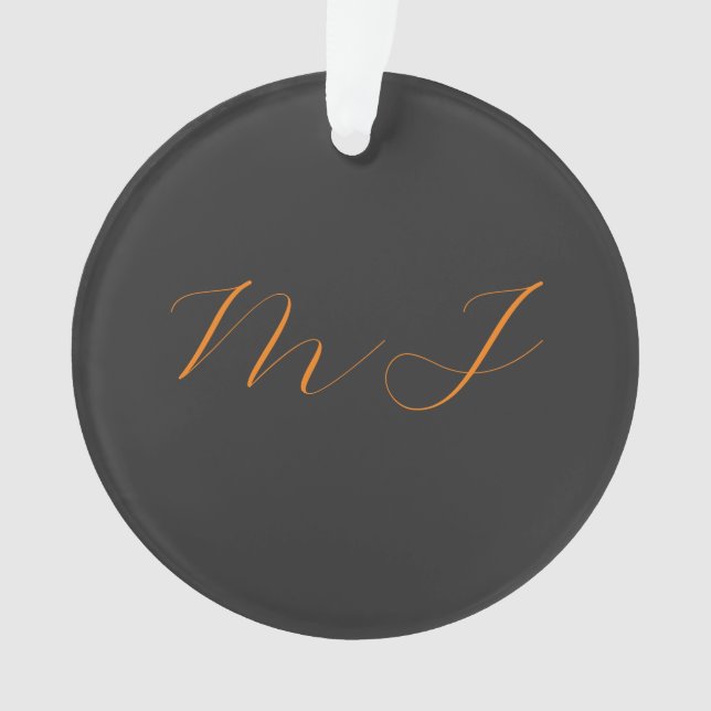 Chic kalligrafy grarange monogram name initial ornament (Vorderseite)