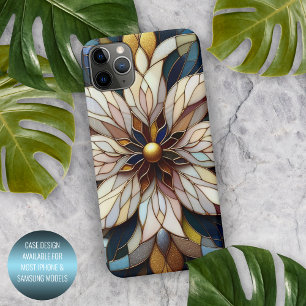 Chic-Klassiker-Buntglas-Blumen-Kunstmuster iPhone 16 Pro Max Hülle