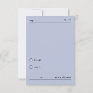 Chic, kühne, minimalistische französische graue Ho RSVP Karte