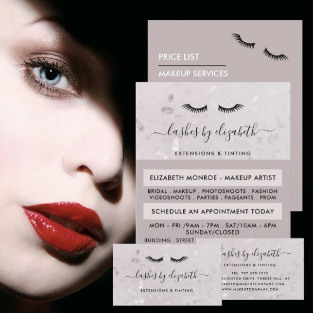 Chic Lashes Moderne Beauty Makeup Artist Advert Flyer (Von Creator hochgeladen)