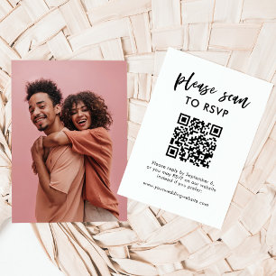 Chic Lässig Script   UAWG mit QR-Code und Foto Begleitkarte