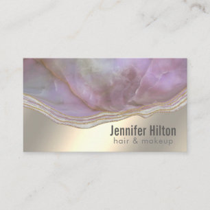 Chic Lavendel agode Geode berufliche Goldfolie Visitenkarte