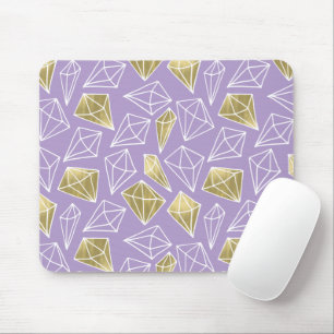 Chic Lavender Gold Diamonds Weihnachten Mousepad