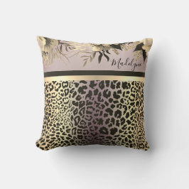 Chic Lavender Gold Leopard Safari Kissen