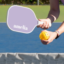 Chic Lavender Lila Monogram Pickleball Schläger