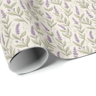 Chic Lavender Print Wrapping Paper Roll Geschenkpapier