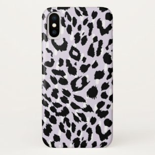 Chic Lavender und Black Animal Print mit Punkten Case-Mate iPhone Hülle