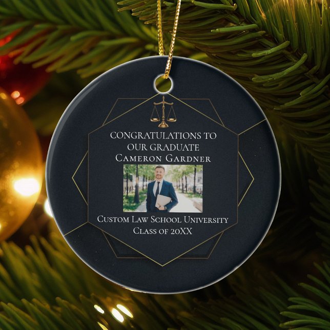 Chic Law School Foto Abschluss Weihnachten Keramik Ornament (Von Creator hochgeladen)