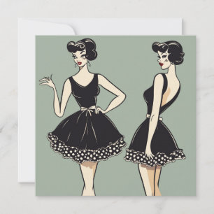 Chic LBD Card: Elegante Eleganz Einladung