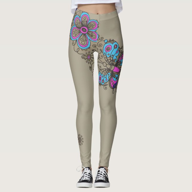 Chic - Leggings Blume / Florals (Vorderseite)