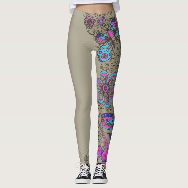 Chic - Leggings-Blumen/Blumen Leggings (Vorderseite)