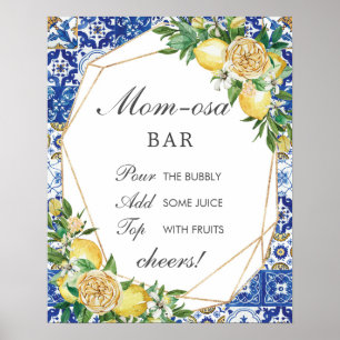 Chic Lemon Floral Mama-osa Bar Baby Duschgel Poster