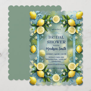 Chic Lemon Mediterranean Summer Brautparty Einladung