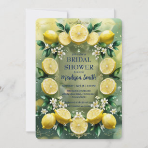 Chic Lemon Mediterranean Summer Brautparty Einladung