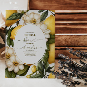 Chic Lemon Mediterranean Summer Brautparty Einladung