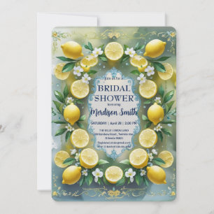 Chic Lemon Mediterranean Summer Brautparty Einladung