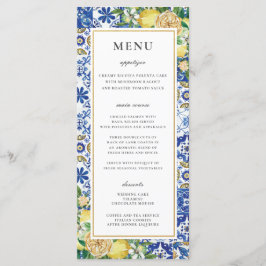 Chic Lemons Blumengrün Mosaic Wedding Menu Programm