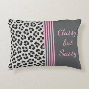 Chic Leopard Accent Pillow - Classy Girl Style Dekokissen