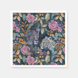 Chic Leopard Blues Serviette
