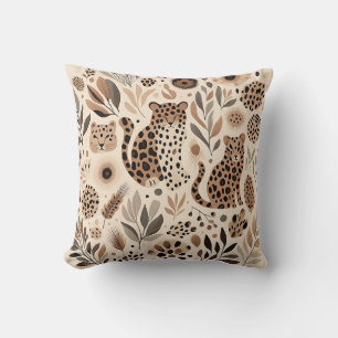 Chic Leopard Floral Design für trendy Zuhause Kissen