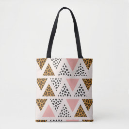 Chic Leopard & Pink Triangle Pattern
