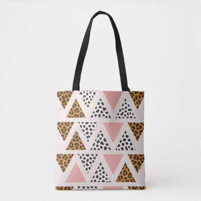 Chic Leopard & Pink Triangle Pattern (Vorderseite)