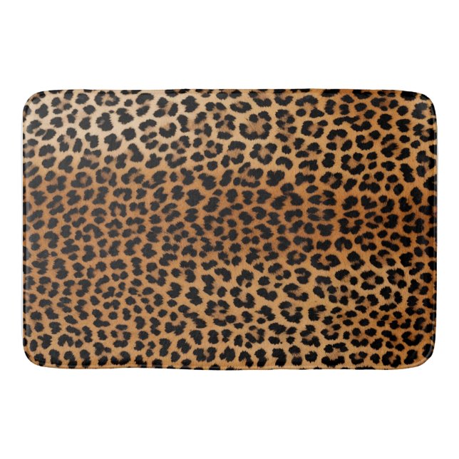 Chic Leopard Print Bath Mat Glamoratti  Badematte (Vorderseite)