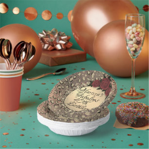 Chic Leopard Rose Fabulous 40. Geburtstag Pappteller