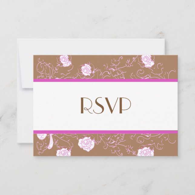 Chic Lesbian Gay Wedding RSVP zwei Brides (Vorderseite)