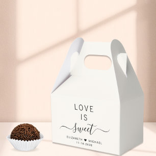 Chic Liebe ist süße Creme Hochzeit Geschenkschachtel