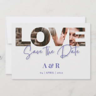 Chic Liebe Letters Foto Cutout Save the Date