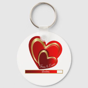 Chic Liebe Loading Red Hearts Personalisiert Weddi Schlüsselanhänger