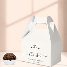 Chic Liebe und Dank Cream Wedding Geschenkschachtel