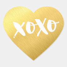 CHIC LIEBE XOXO HERZ Moderne Imitate glänzen Gold