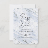 Chic Light Blue Marmor mit Silver Glitzer