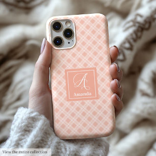 Chic Light Coral iPhone Hülle Minimalistische Name