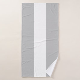 Chic Light Gray White Ship Form Nautical Stripes Badhandtuch Set