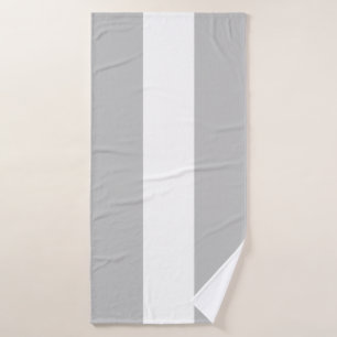 Chic Light Gray White Ship Form Nautical Stripes Badhandtuch Set