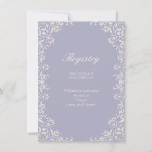 Chic Light Lila Wedding Registry Enclosure Card Einladung