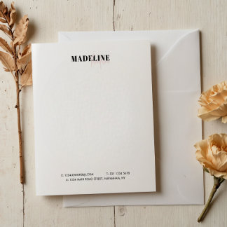 Chic Light Pink Girly Business Notizblock