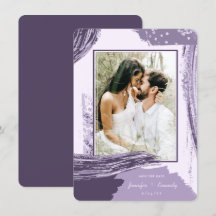 Chic Lila Abstrakt Paint Brush Strokes Foto