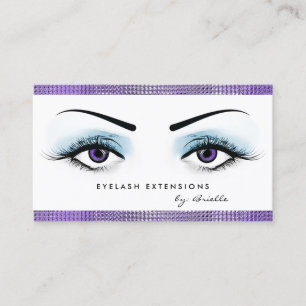Chic Lila Eyes Girly Eyelash Extensions Boutique Visitenkarte