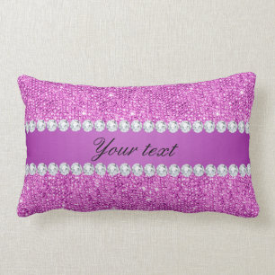 Chic-lila Imitat-Sequins und Diamanten Lendenkissen