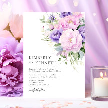 Chic Lila Lavender Pink Violet Floral Wedding