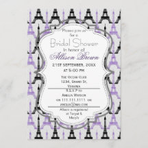 Chic Lila Paris Eiffel Tower Brautparty