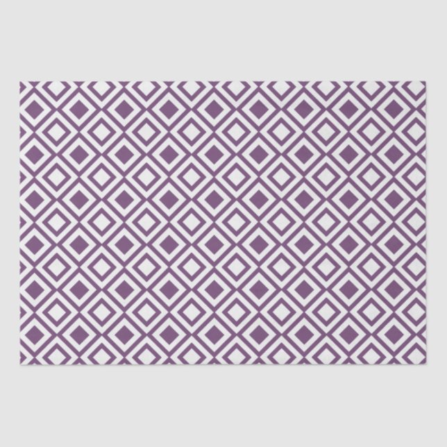 Chic Lila Square Pattern Seidenpapier (Vorderseite)