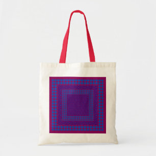 Chic Lila und Blue Tote Bag, Karos, Ogees Tragetasche