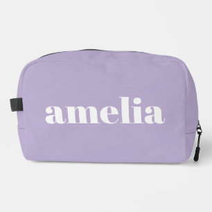 Chic Lila Violett Monogramm Waschbeutel